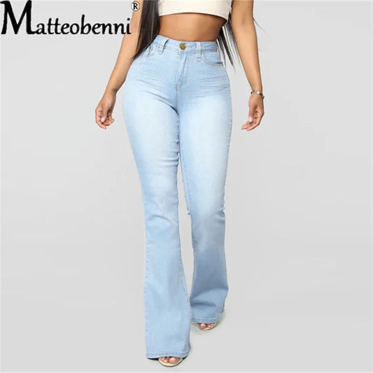  Solid Color Slim-Fit Fashion New Arrival Denim Speaker Pants Skinny High Waist Casual Street Jeans Vetement Femme