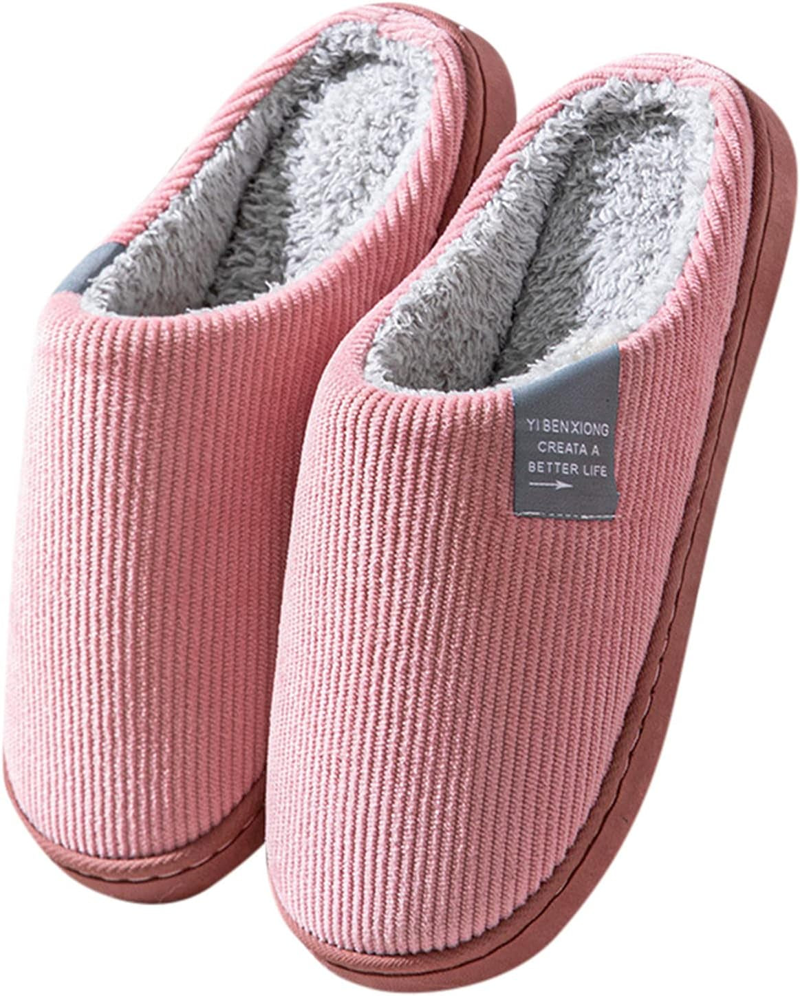 House Slippers for Mens,Men'S Memory Foam Indoor Lightweight Soft Cozy Fuzzy Slippers Slip on Slippers Closed Toe